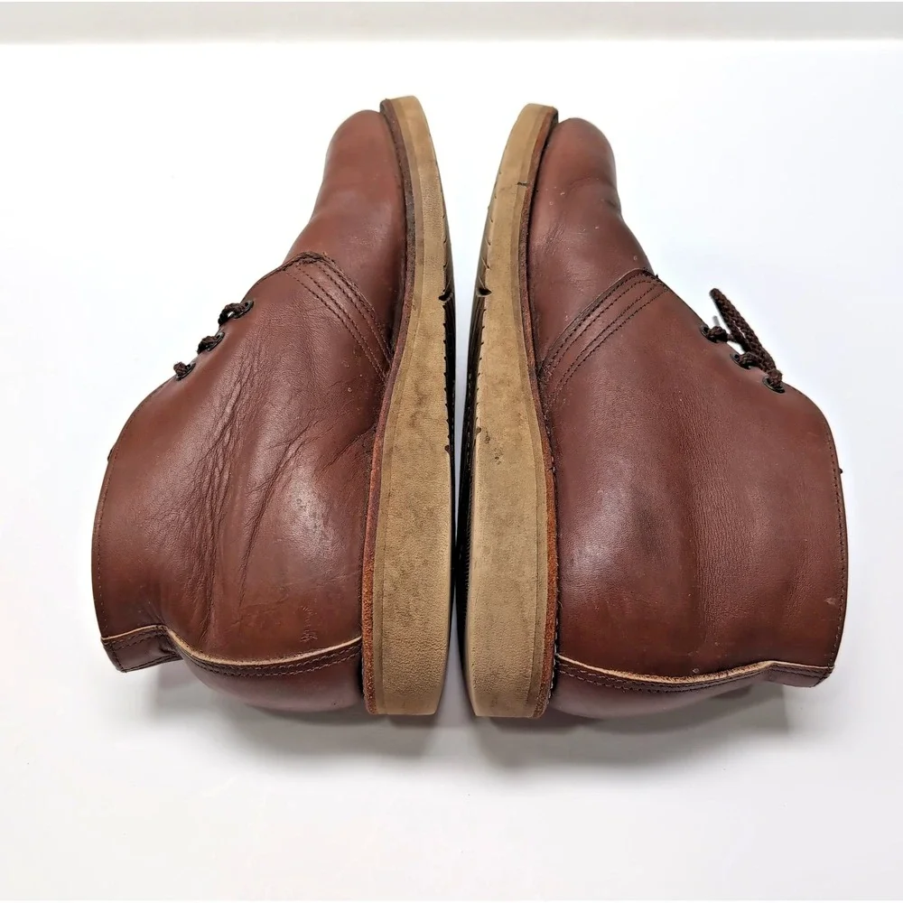 Vtg Y2K Red Wing Chukka Desert Work Boots Mens Size 10 D Brown Made in USA Flaws